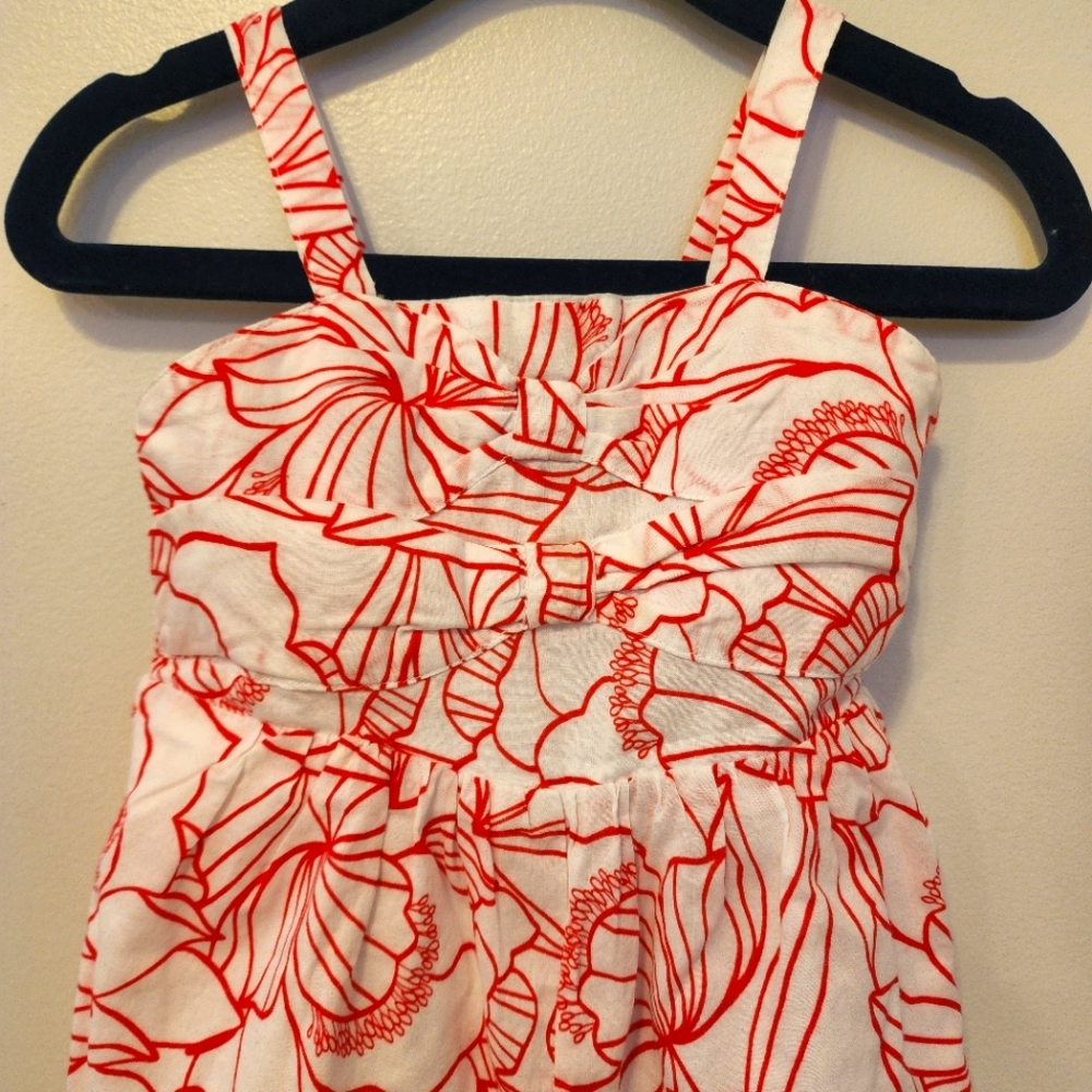 Toddler red and white Romper. Janie and Jack. Size 12-18